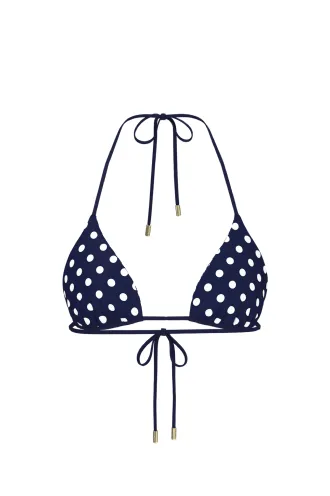 Bikini brun à pois.